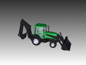 john deere 710 backhoe loader Model 3D