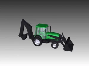 존디어 710 백호로더 3D 모델