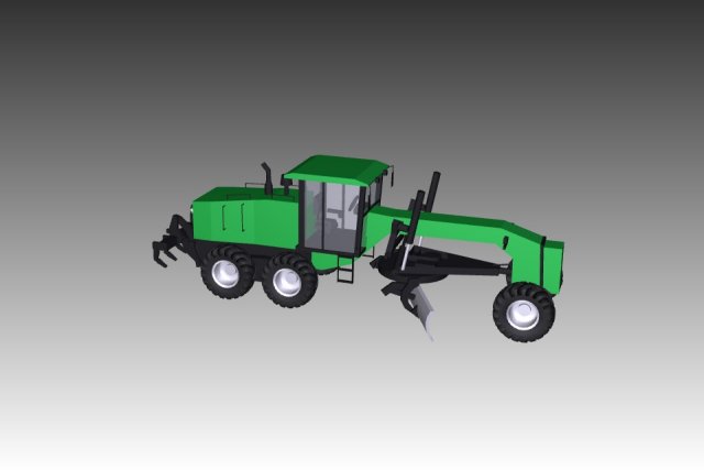 john deere 772 motor grader 3D 模型 .c4d .max .obj .3ds .fbx .stl .blend