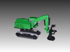 john deere 903 feller buncher Model 3D