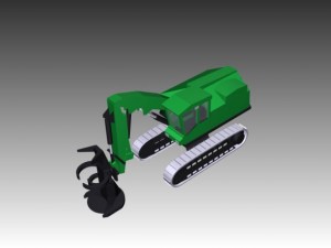 john deere 903 feller buncher Modèle 3D