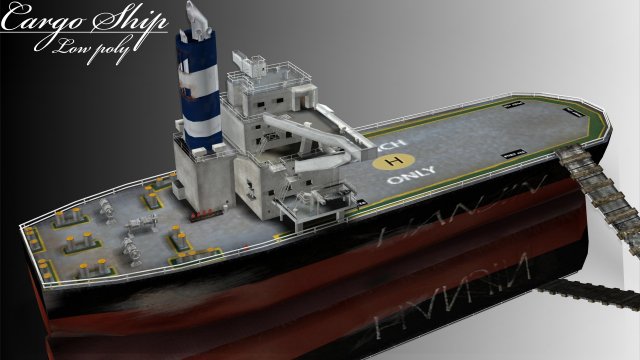 cargo ship 3D 模型 .c4d .max .obj .3ds .fbx .stl .blend