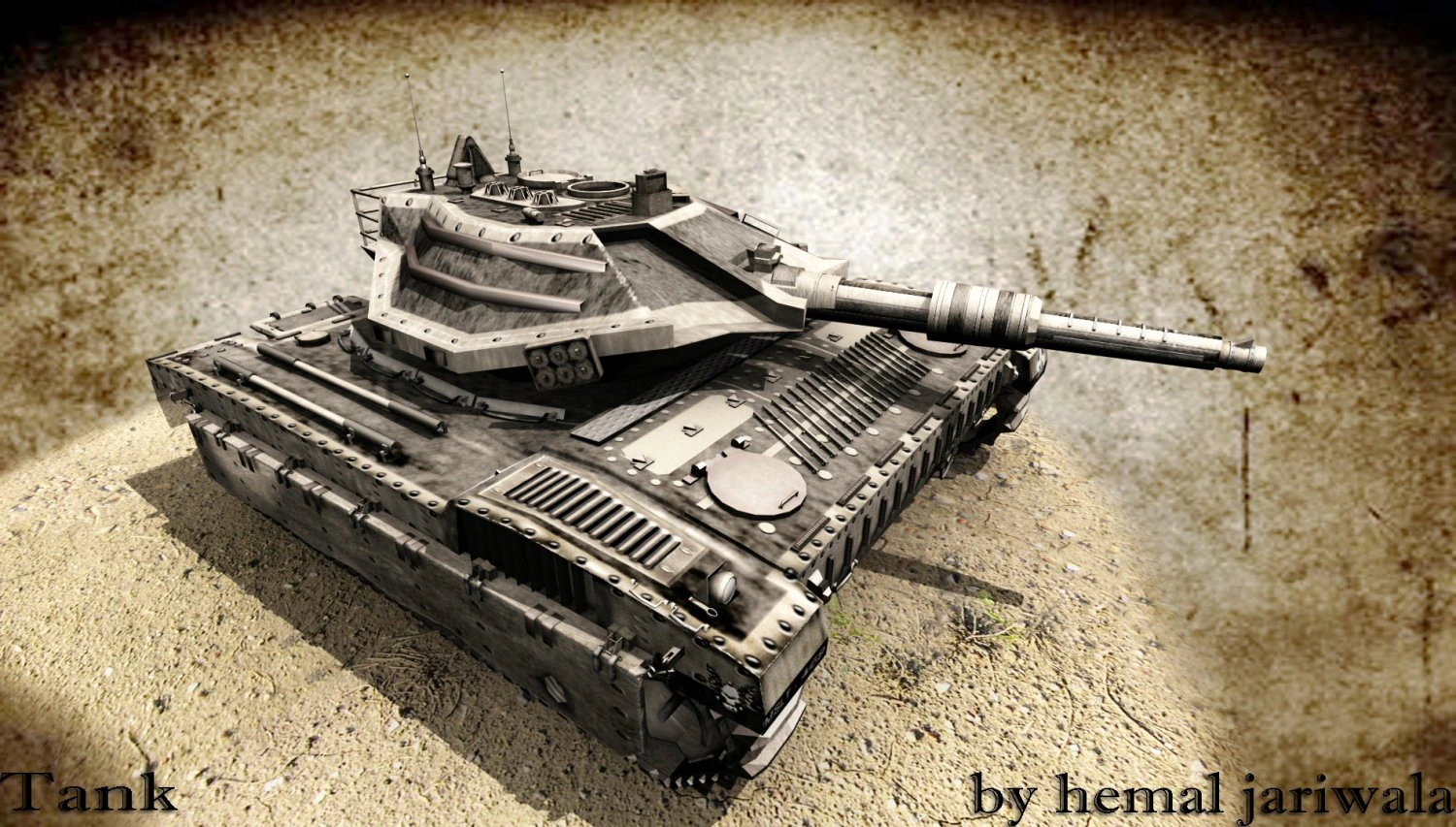 tank merkava miid 3D Model .c4d .max .obj .3ds .fbx .stl .blend