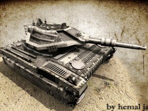 tank merkava miid Model 3D