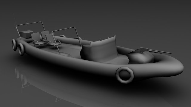 fighter boat 3D Model .c4d .max .obj .3ds .fbx .stl .blend 