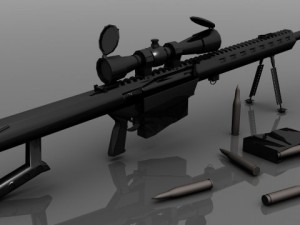 sniper barret 5 Model 3D