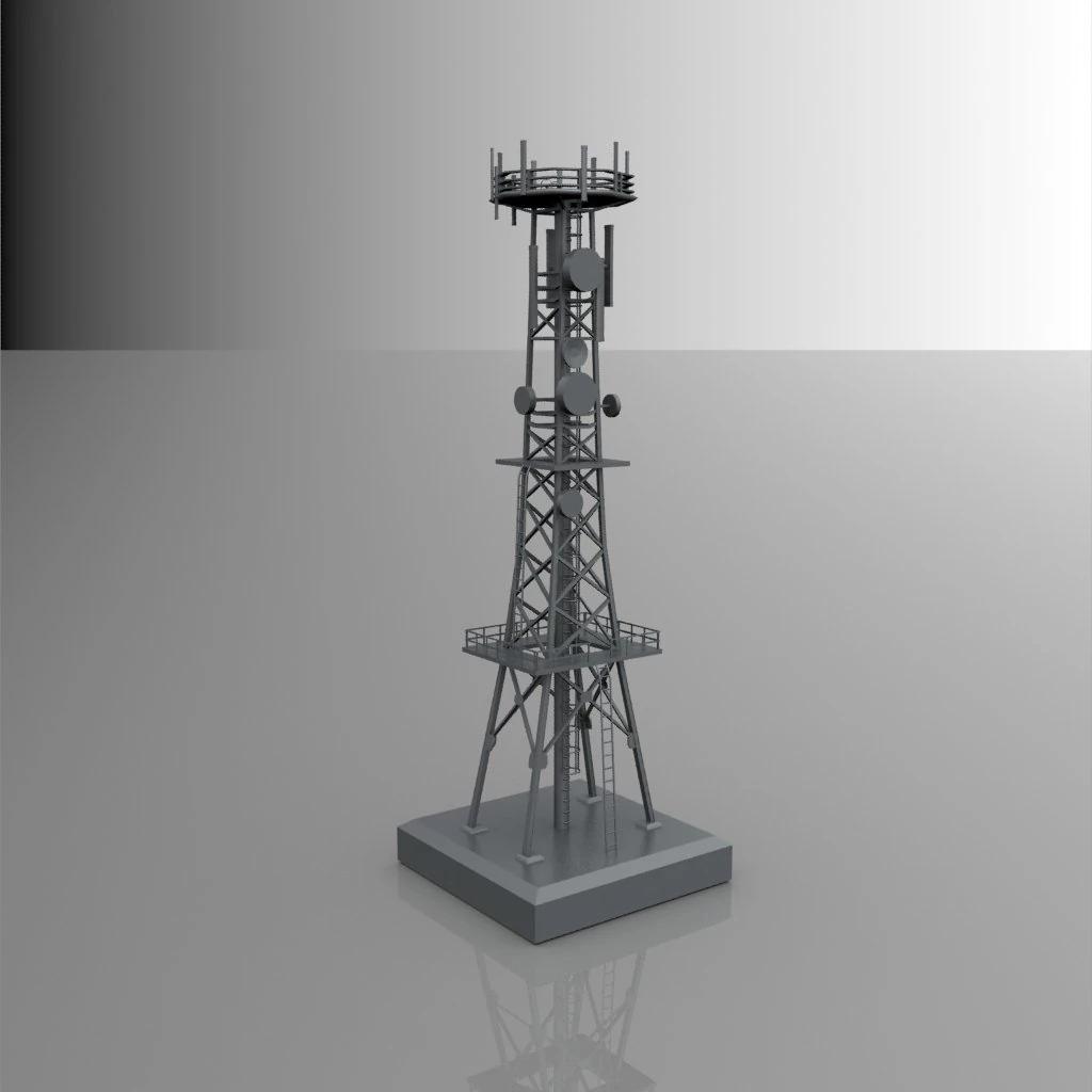 mobile tower 3D Model .c4d .max .obj .3ds .fbx .stl .blend 