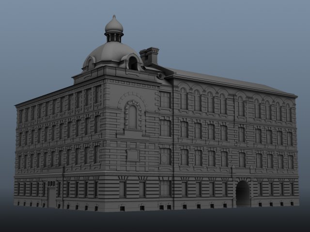 school 30 building 3D Model .c4d .max .obj .3ds .fbx .stl .blend 