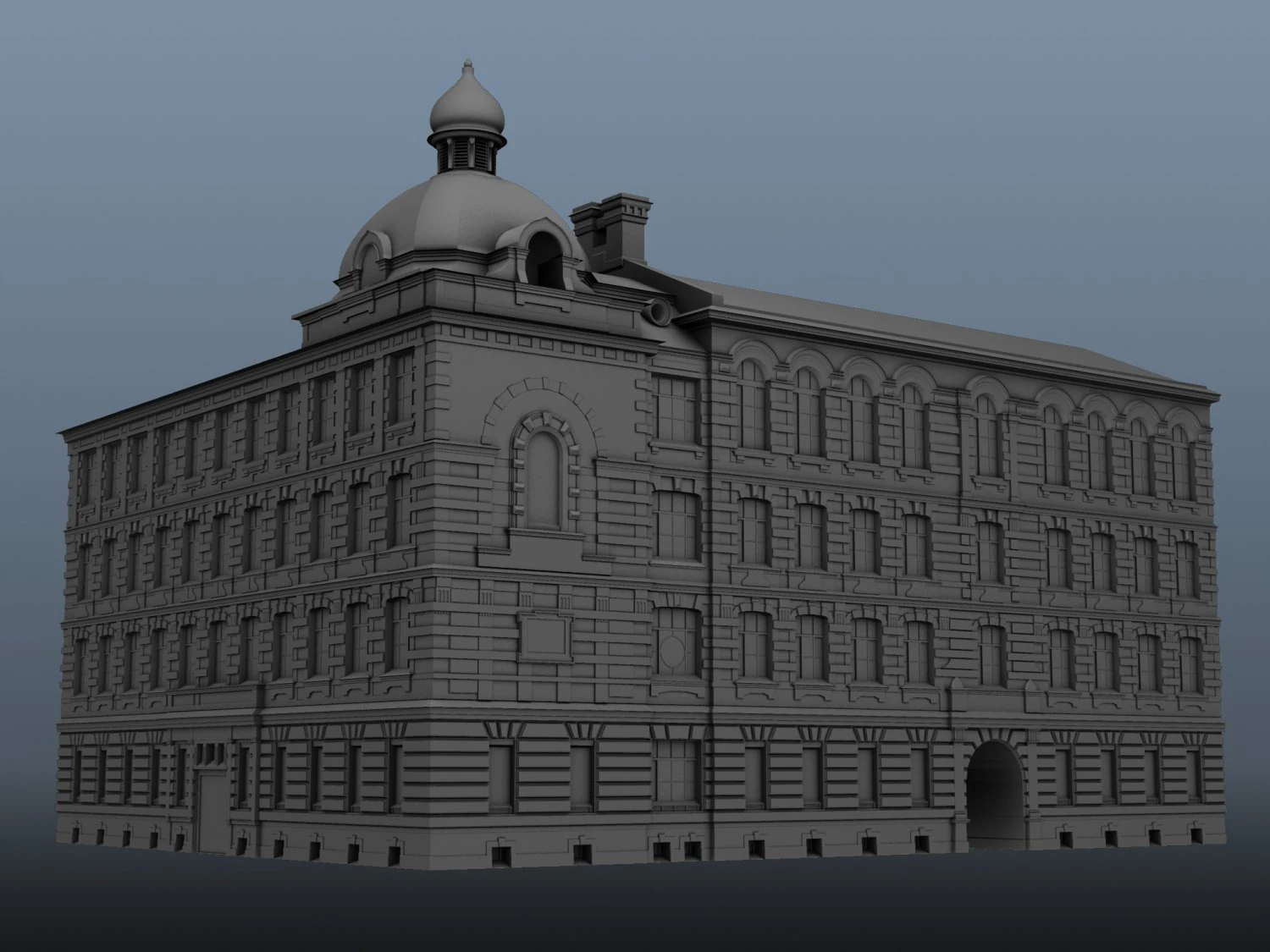 school 30 building 3D Model .c4d .max .obj .3ds .fbx .stl .blend