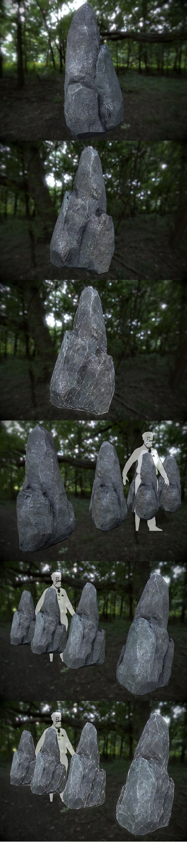 rock pack 3D Модель .c4d .max .obj .3ds .fbx .stl .blend 