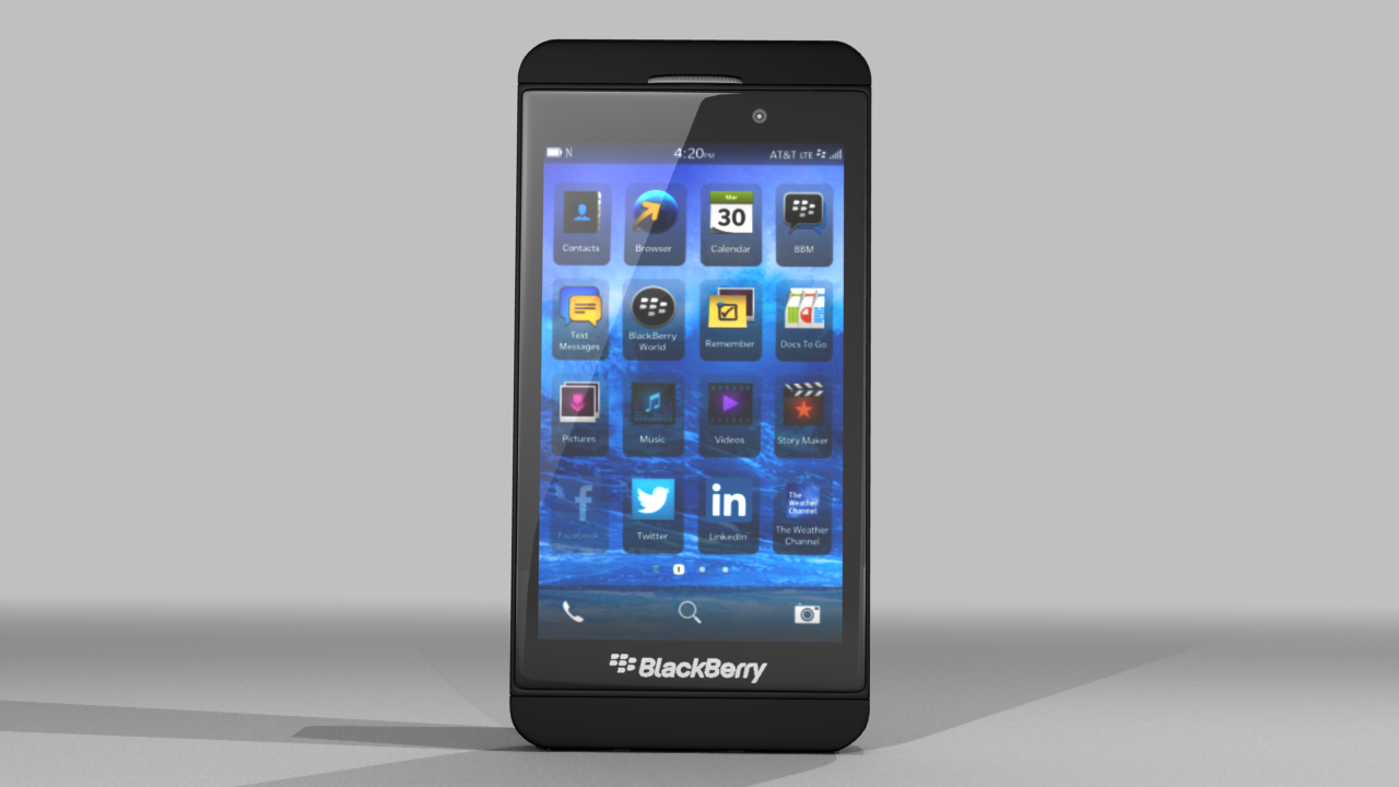 blackberry z10 3D Модель in Телефоны 3DExport