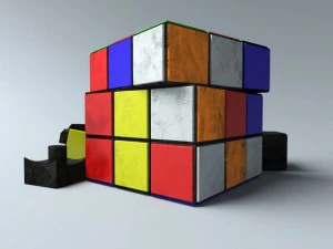 le rubik cube Modèle 3D