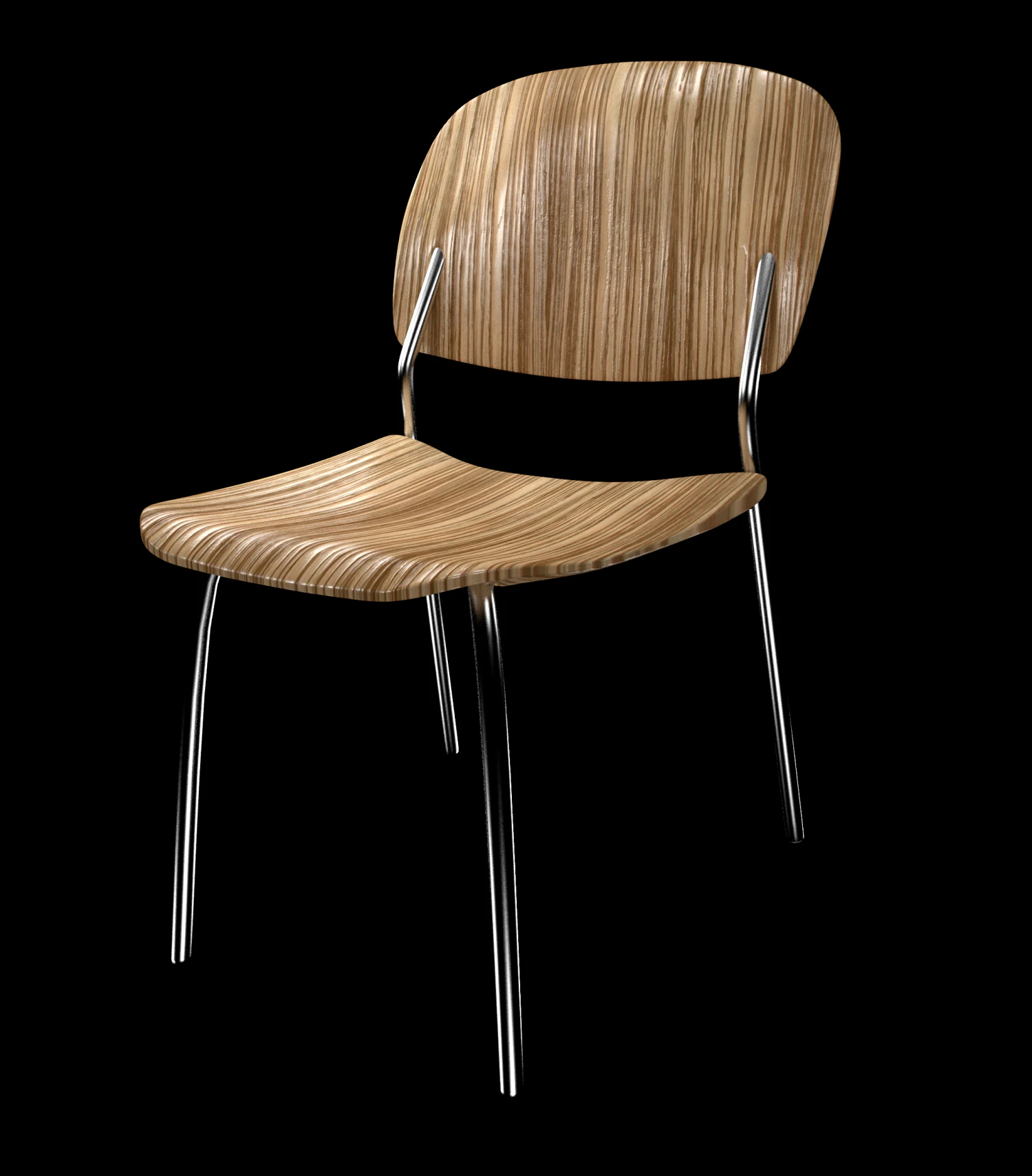 zebra wood chair 3D Model .c4d .max .obj .3ds .fbx .stl .blend 