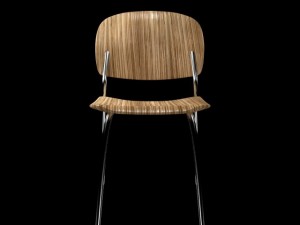 zebra wood chair 3Dモデル