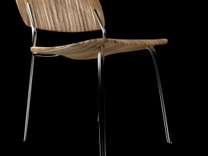 zebra wood chair 3Dモデル