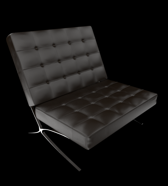 accent chair 3D 模型 .c4d .max .obj .3ds .fbx .stl .blend 