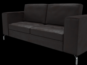 casino ii leather collection sofa 3D Model