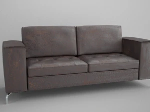 casino ii leather collection sofa 3D Model