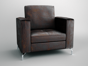 casino ii leather collection armchair 3D-Modell