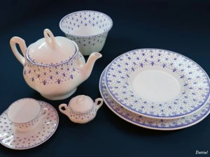 La Cartuja de Sevilla Flor de Liss Geschirr 3D Modell