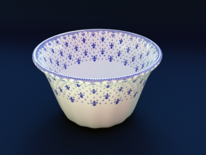 la cartuja de sevilla flor de liss crockery 3D Model