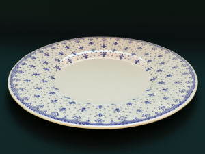 la cartuja de sevilla flor de liss crockery 3D Model