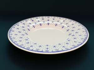 la cartuja de sevilla flor de liss crockery 3D Model