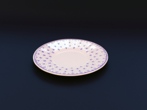 la cartuja de sevilla flor de liss crockery 3D Model