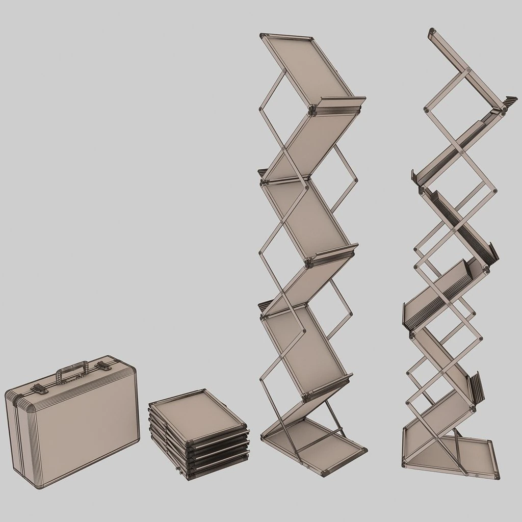 exhibition rack zed up lite a4 3ds max2014 dae obj 3D Model .c4d .max .obj .3ds .fbx .stl .blend 