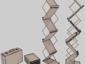 exhibition rack zed up lite a4 3ds max2014 dae obj Model 3D
