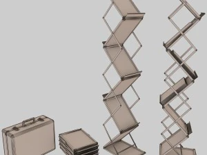 전시 랙 Zed Up Lite a4 3ds max2014 dae obj 3D 모델