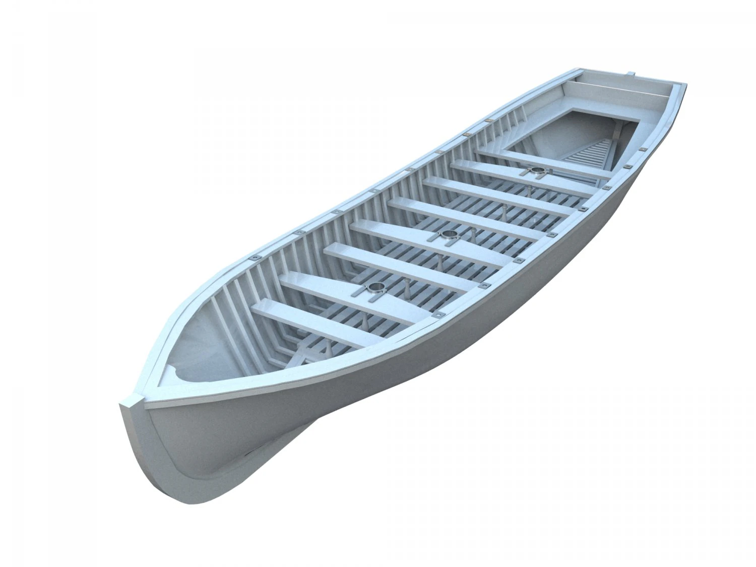 boat from the battleship poltava 1905 year 3D Model .c4d .max .obj .3ds .fbx .stl .blend