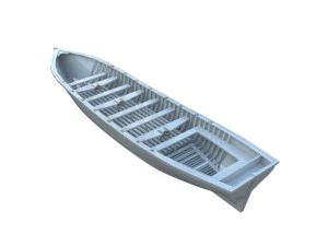 boat from the battleship poltava 1905 year 3D Model