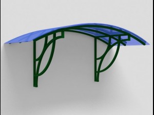 canopy over the entrance Model 3D