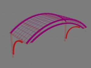 canopy over the entrance Model 3D