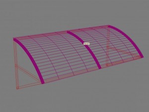 canopy over the entrance Model 3D