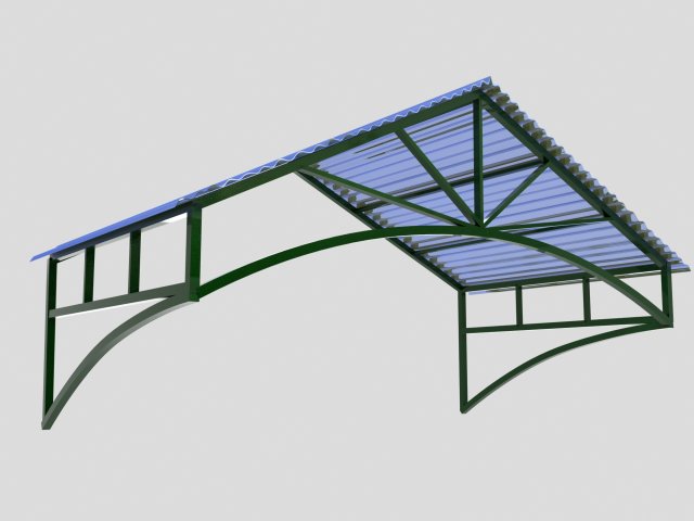 canopy over the entrance Model 3D .c4d .max .obj .3ds .fbx .stl .blend 