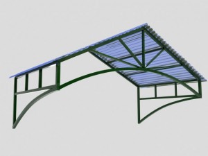 canopy over the entrance Model 3D