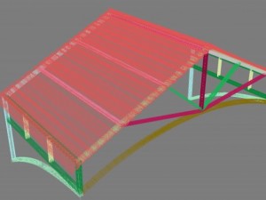canopy over the entrance Model 3D