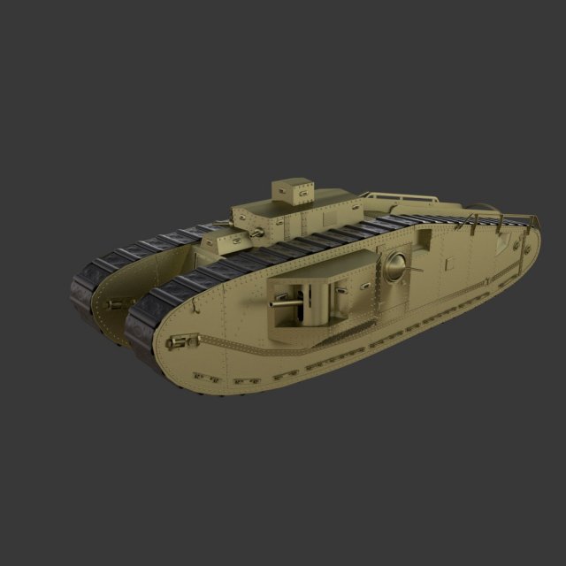mark viii international 1919 3D Model .c4d .max .obj .3ds .fbx .stl .blend 