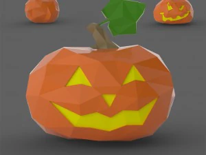 calabaza de halloween baja poli Modelo de impresión 3D