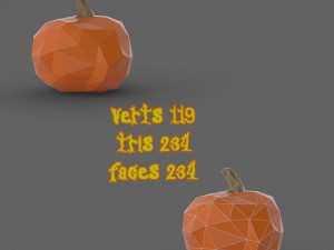 halloween pumpkin low poly 3D Print Model