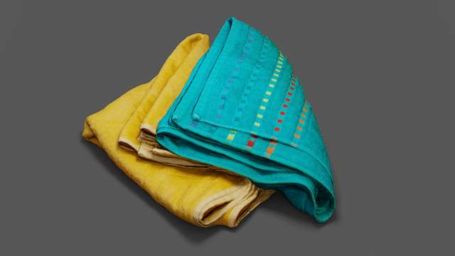 towels Model 3D .c4d .max .obj .3ds .fbx .stl .blend 