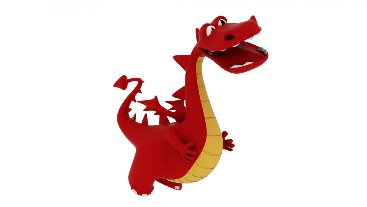 cartoon dragon 3D Model .c4d .max .obj .3ds .fbx .stl .blend 