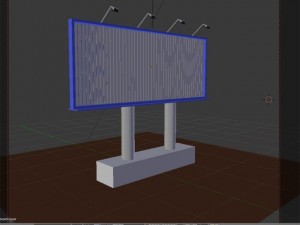 animated rotating billboard 3D Model