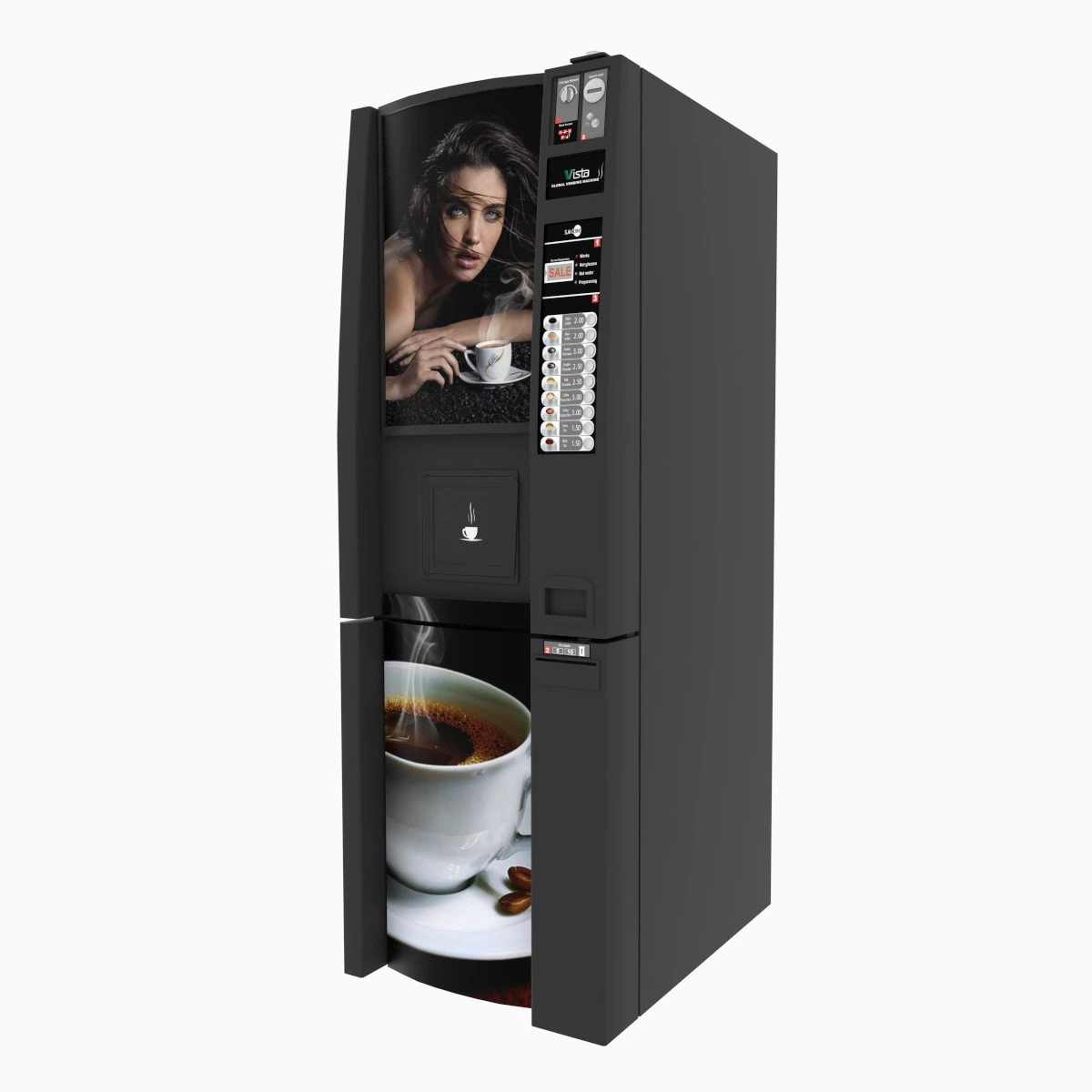 coffee vending machine 3D Model .c4d .max .obj .3ds .fbx .stl .blend 