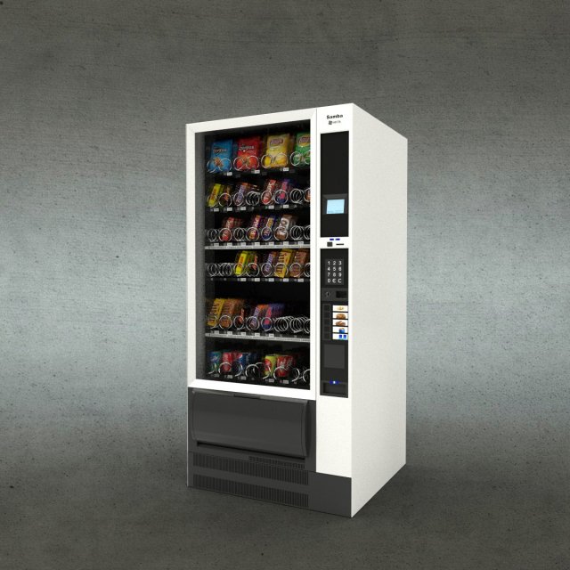 snack vending machine 3D 模型 .c4d .max .obj .3ds .fbx .stl .blend 