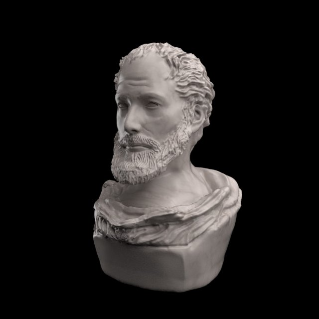 aristotel bust statue 3D Model .c4d .max .obj .3ds .fbx .stl .blend 