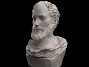 statua del busto di Aristotel Modello 3D