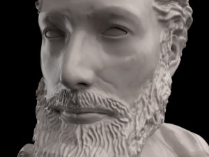 aristotel bust statue 3D Model